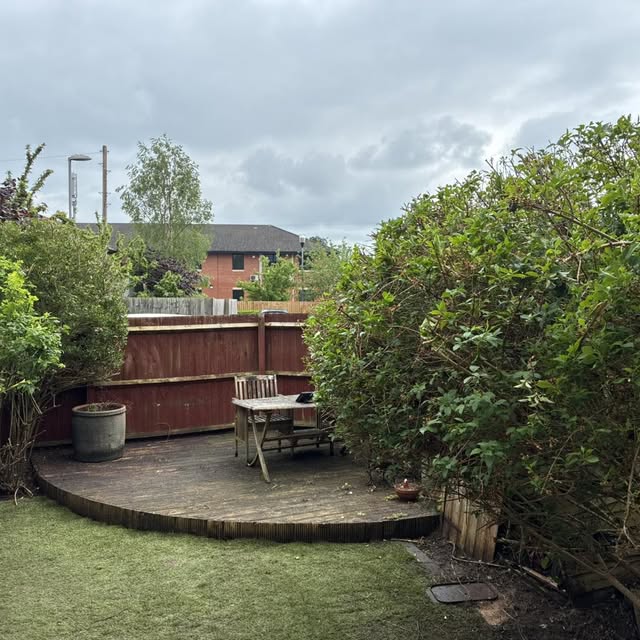 Garden cleared and renewed, after